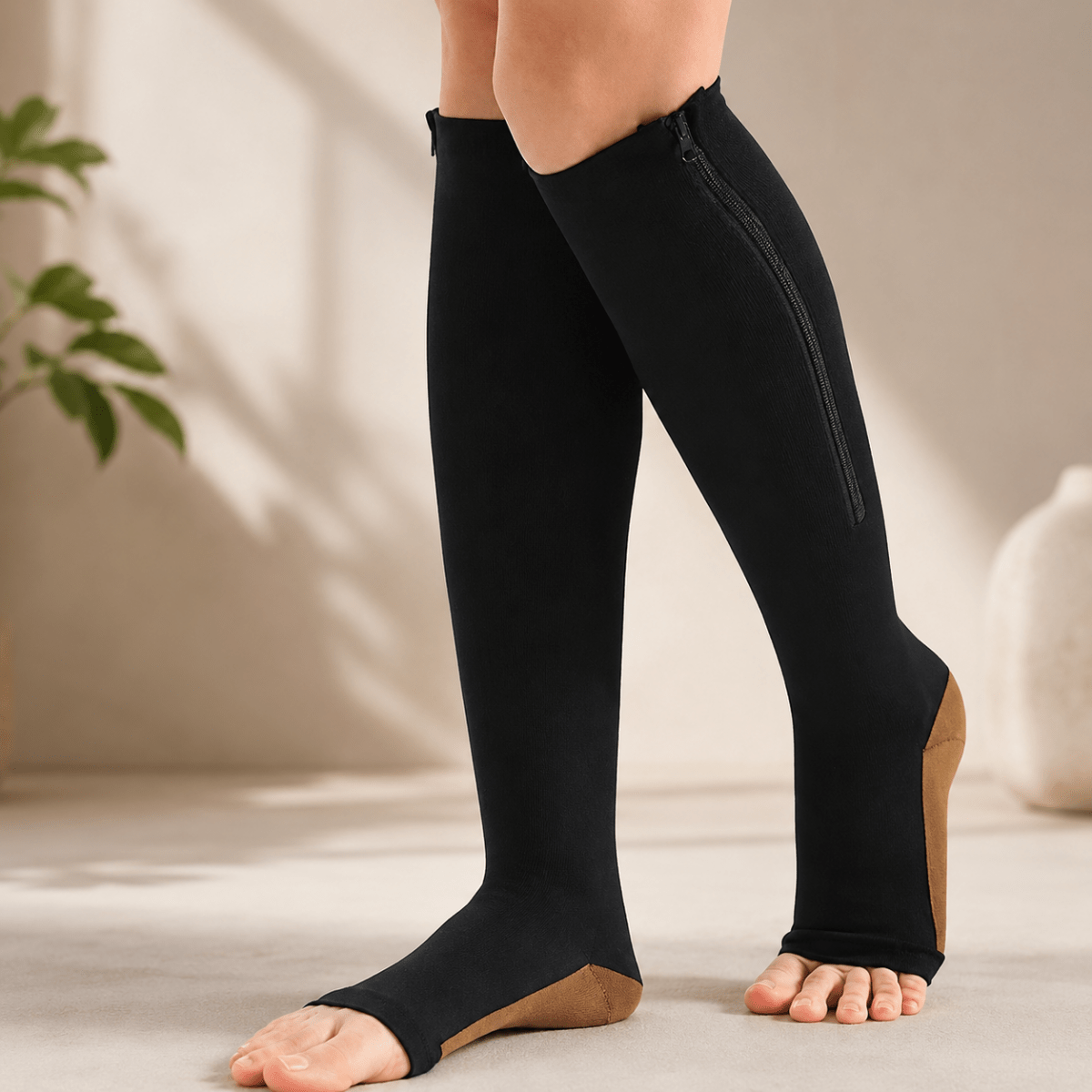 VEINZIP compressiekousen met ritssluiting