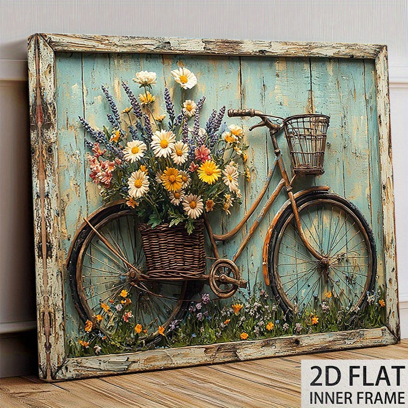 BloomRide vintage canvas schilderij