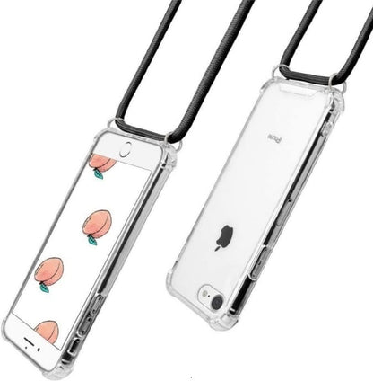 Transparant TPU Hoesje met Koord voor iPhone 7 / 8 / SE