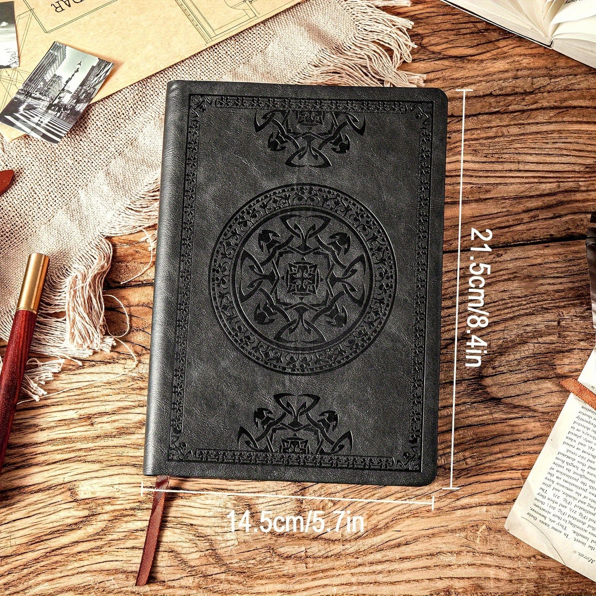 Odior vintage kunstleren dagboek