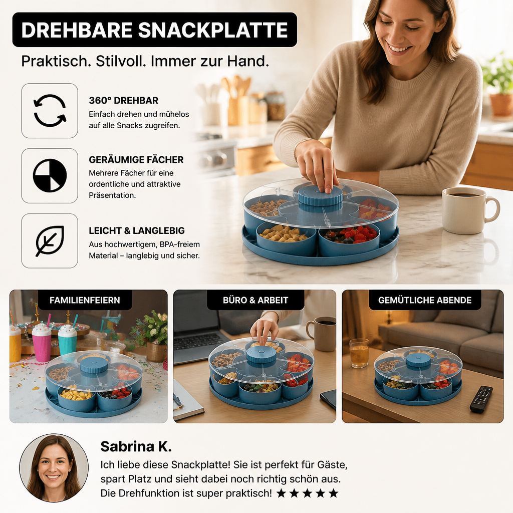 SnackSpin draaibare serveerschaal