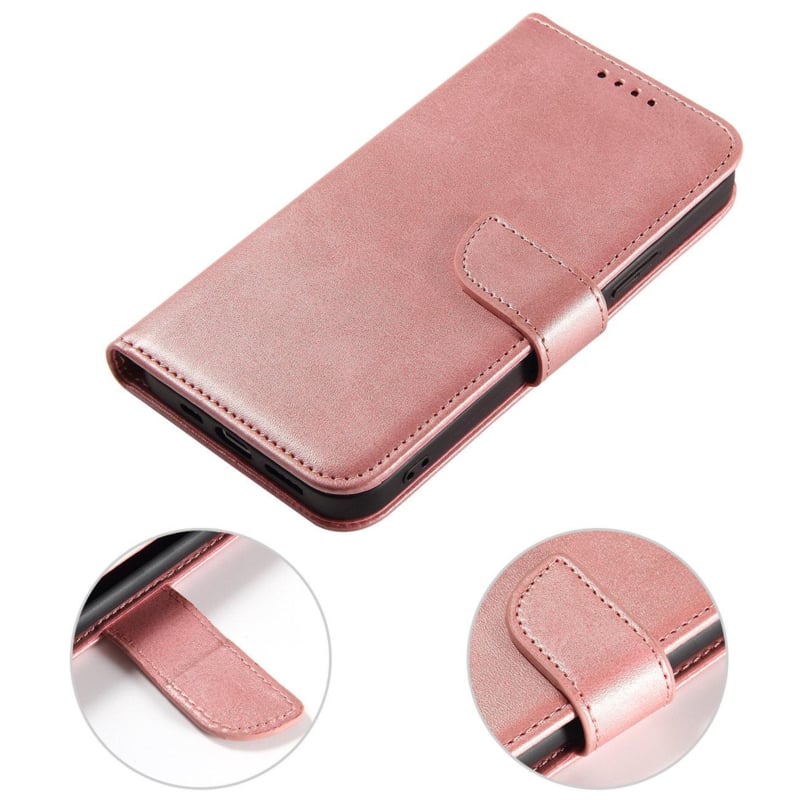 Galaxy S24 Plus PU-leren bookcase portemonnee hoesje roze