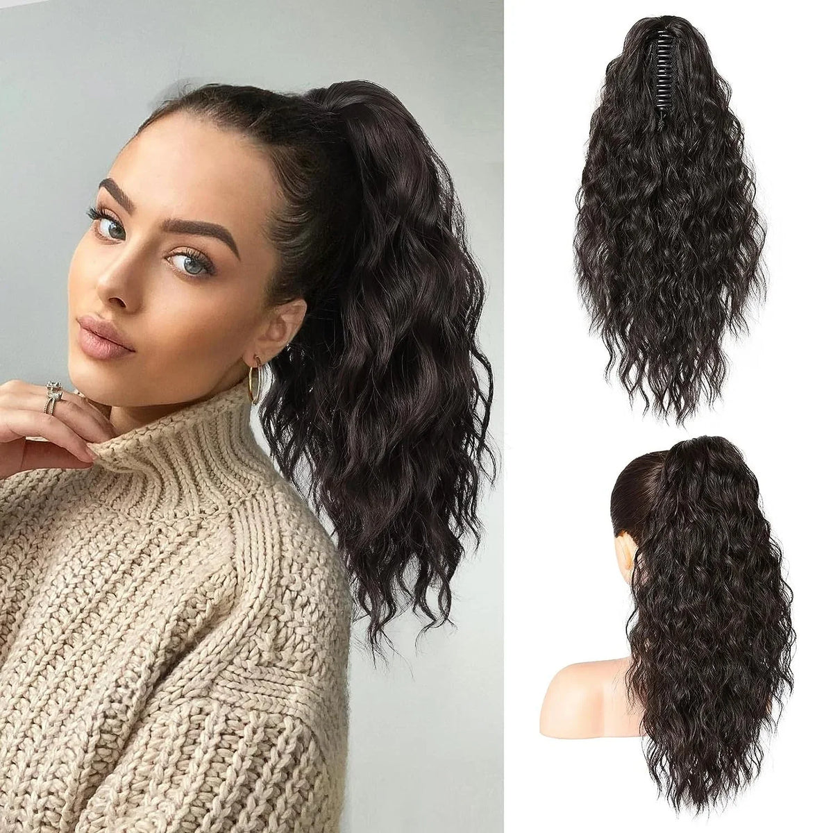 EasyPony krullende haarextensie 46 cm