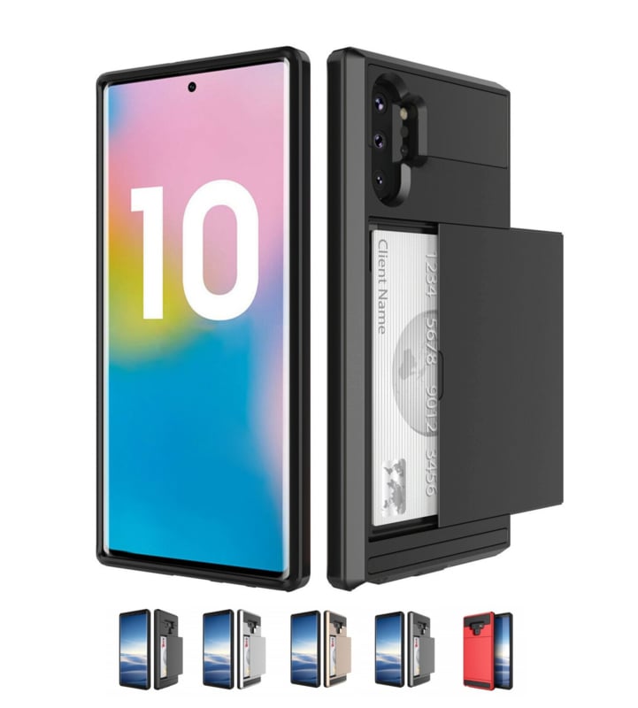 Galaxy Note 10 Plus Slide Armor hoesje met pashouder