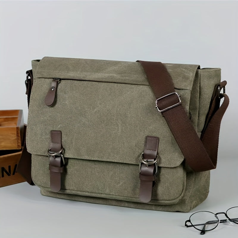 CanvasVault vintage canvas messengertas