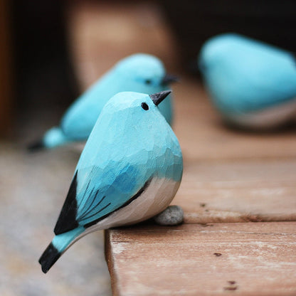 Frans Scandinavisch houten vogelbeeldje