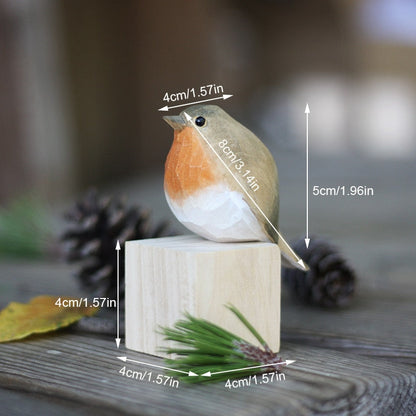 Frans Scandinavisch houten vogelbeeldje
