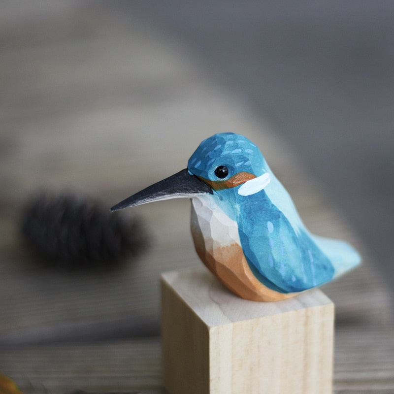 Frans Scandinavisch houten vogelbeeldje