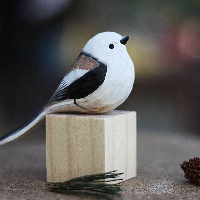 Frans Scandinavisch houten vogelbeeldje