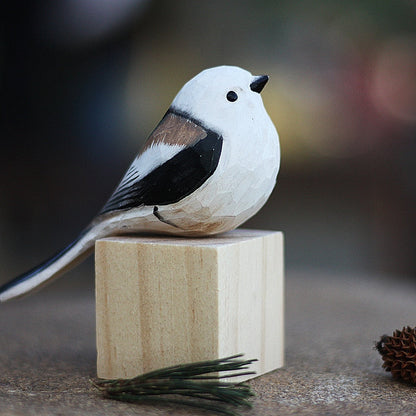 Frans Scandinavisch houten vogelbeeldje