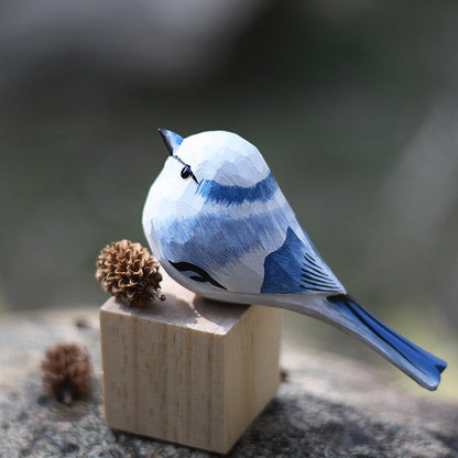 Frans Scandinavisch houten vogelbeeldje