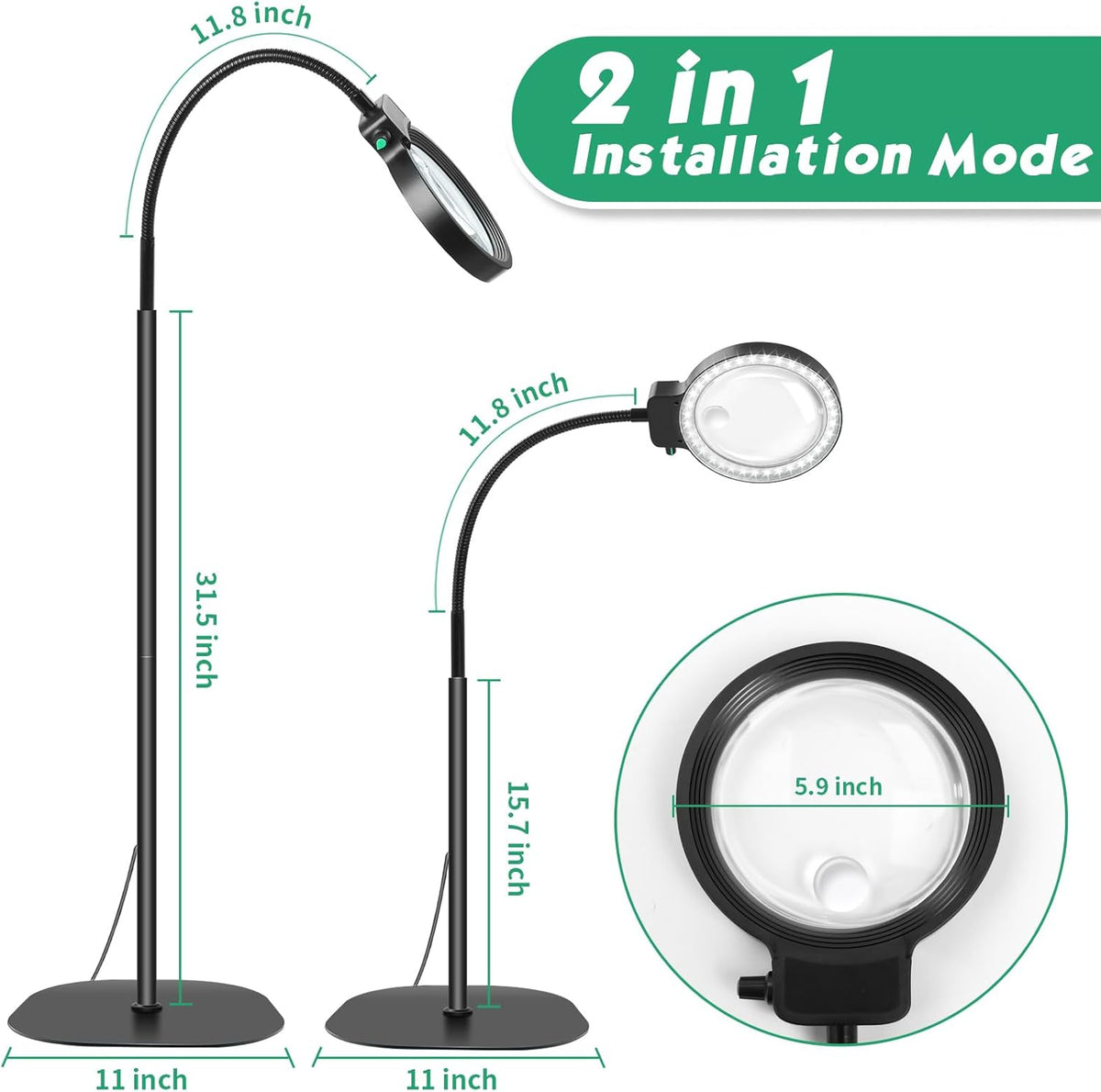 Navando Freek vergrootglas met LED-verlichting