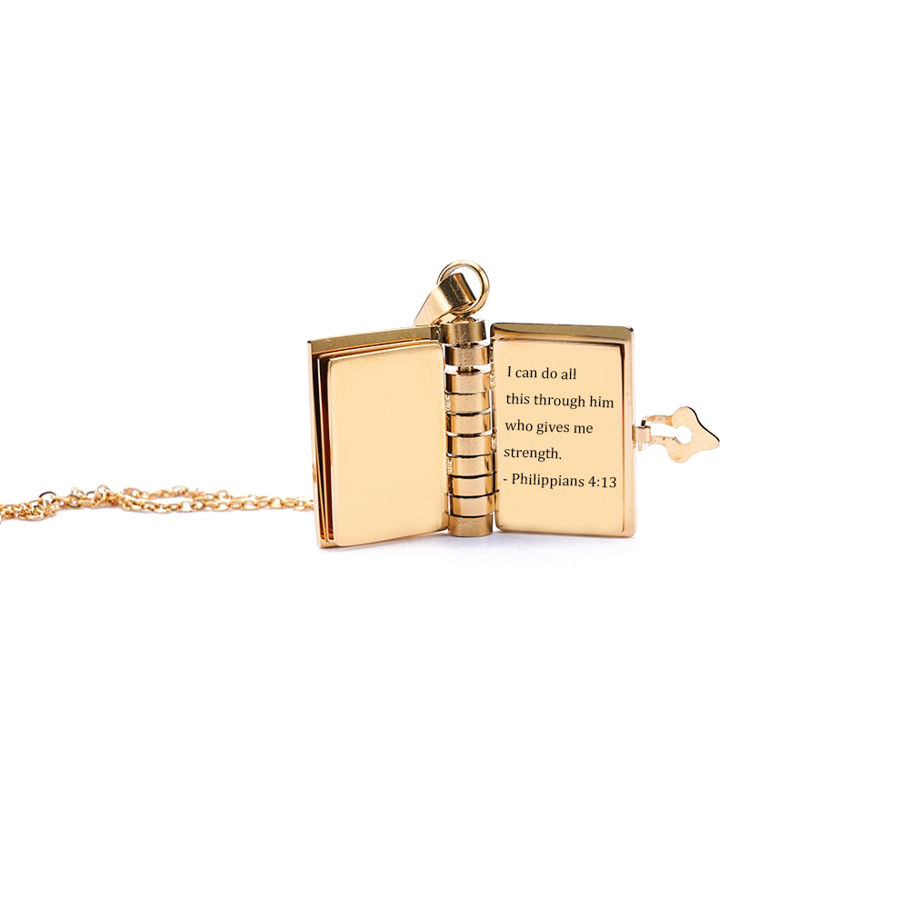 Personalized Book Locket gepersonaliseerde medaillonketting