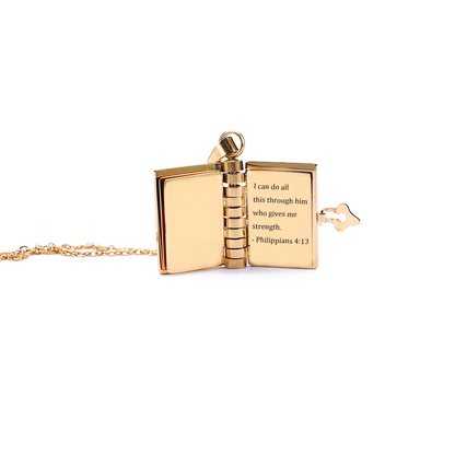 Personalized Book Locket gepersonaliseerde medaillonketting