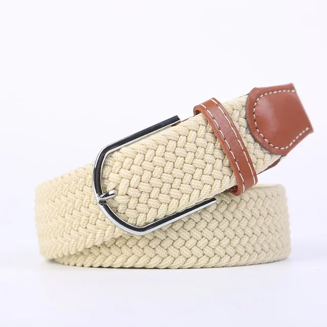 StretchBuckle elastische faux lederen riem