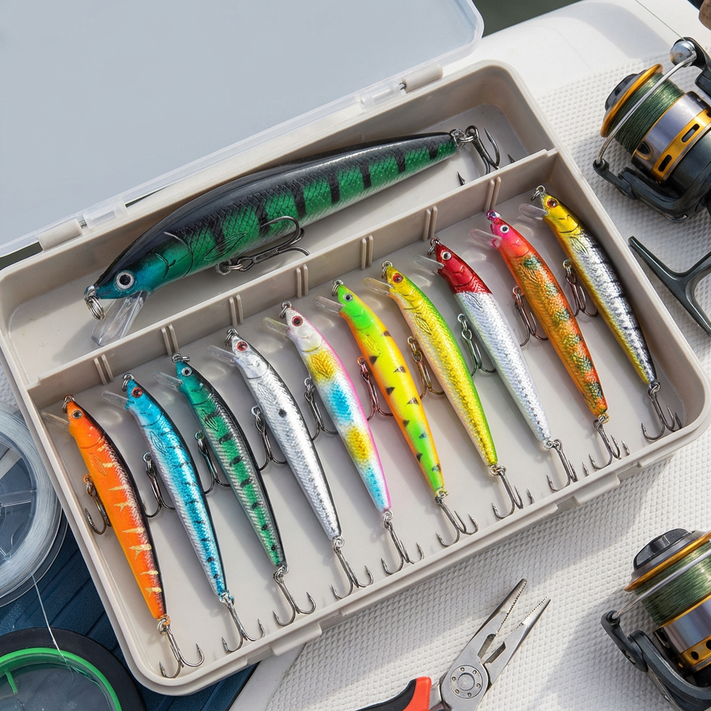 Minnow Visaas 10-delige Kunstlokaas Set
