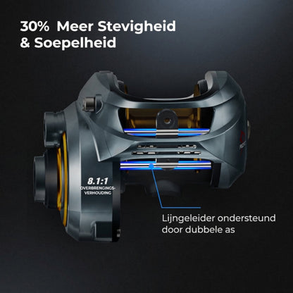 Lage-Profiel Baitcasting Visreel