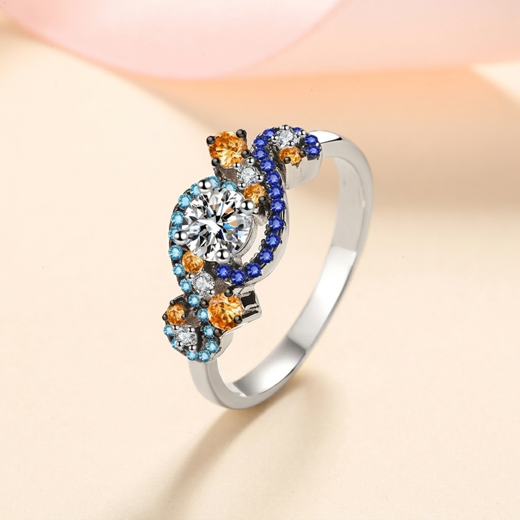 Starry Night vintage ring