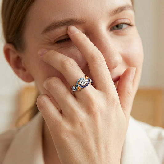 Starry Night vintage ring
