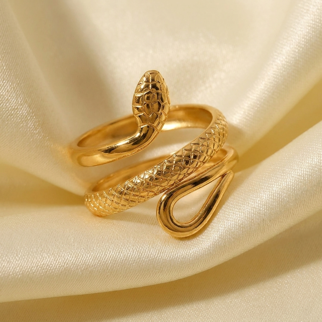 RVS Slang Ontwerp Ring