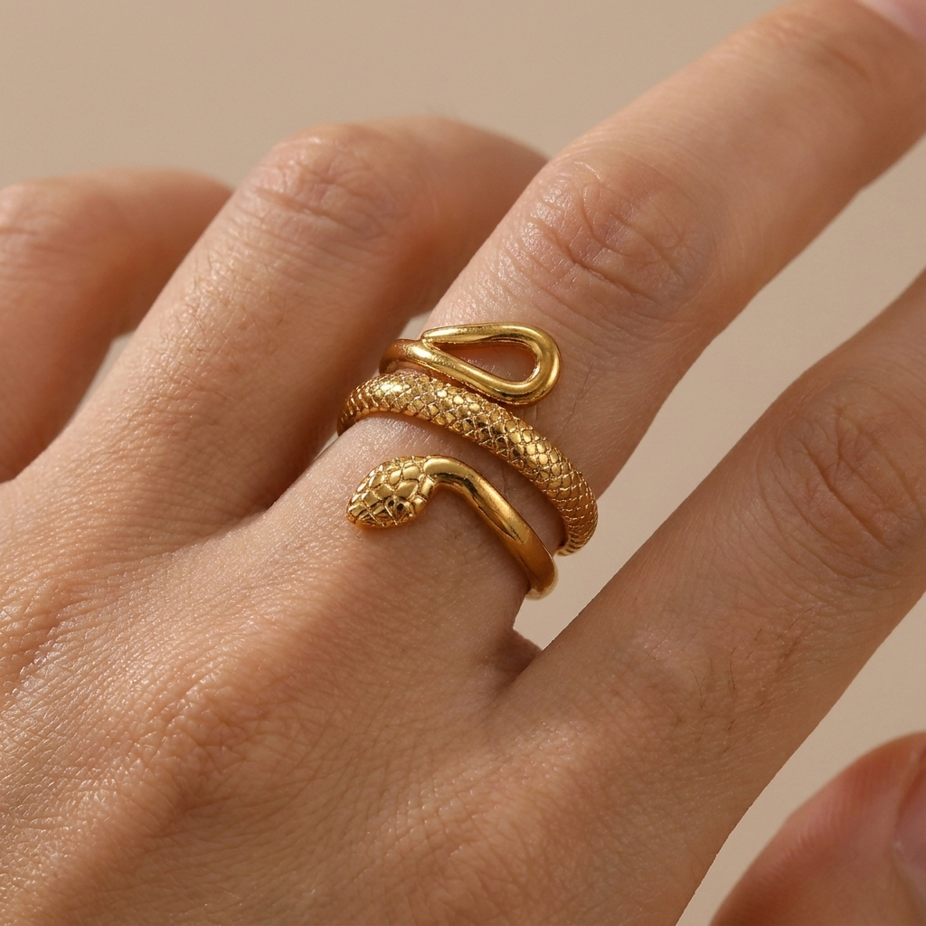 RVS Slang Ontwerp Ring