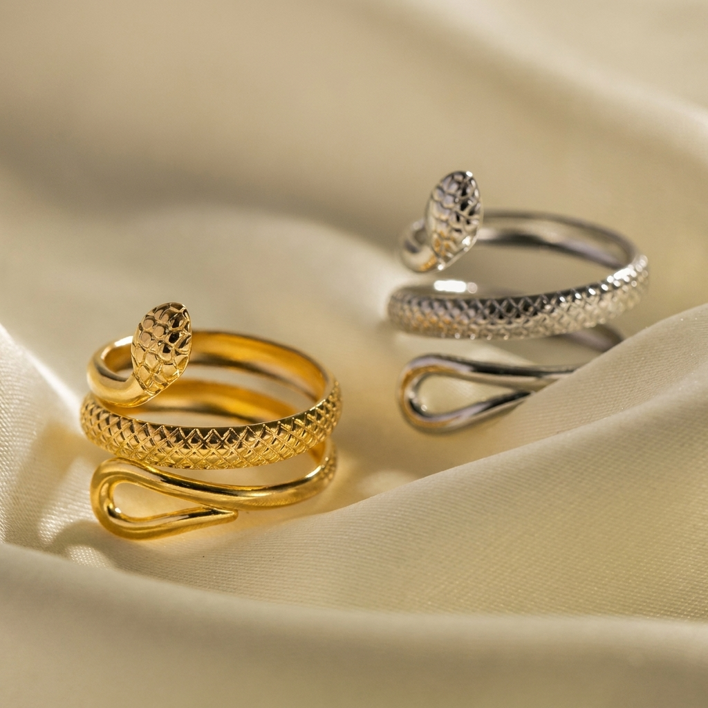 RVS Slang Ontwerp Ring