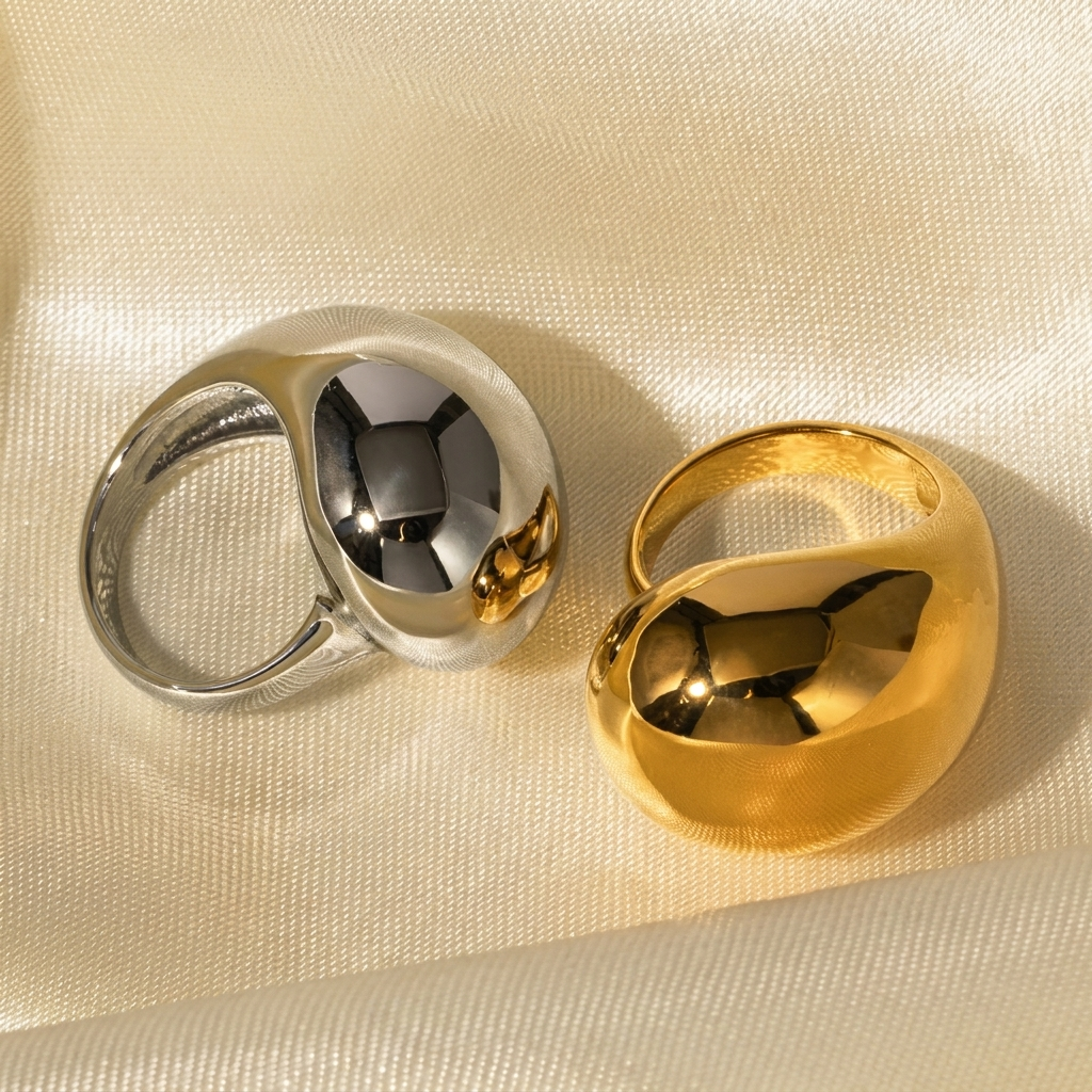 Minimalistische Roestvrijstalen Ring