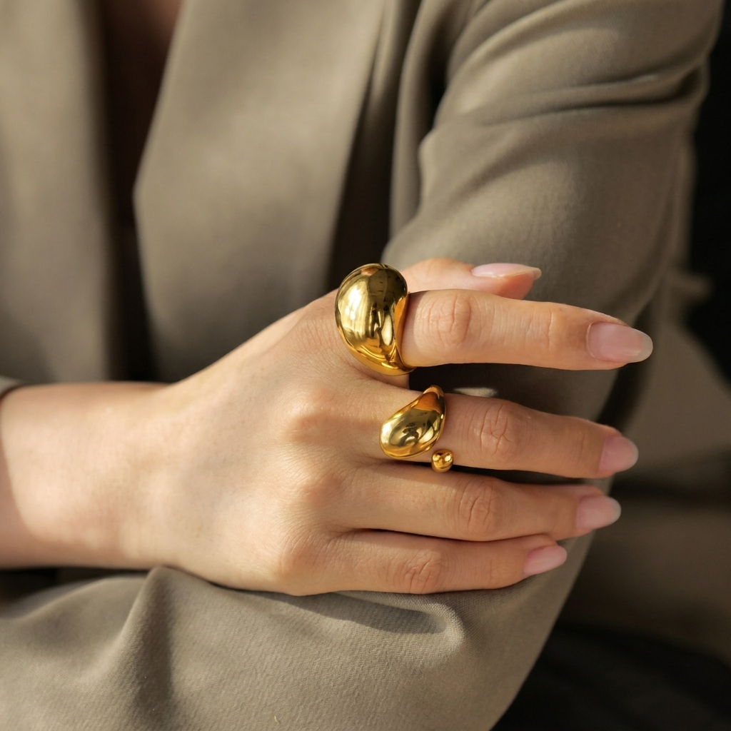 Minimalistische Roestvrijstalen Ring