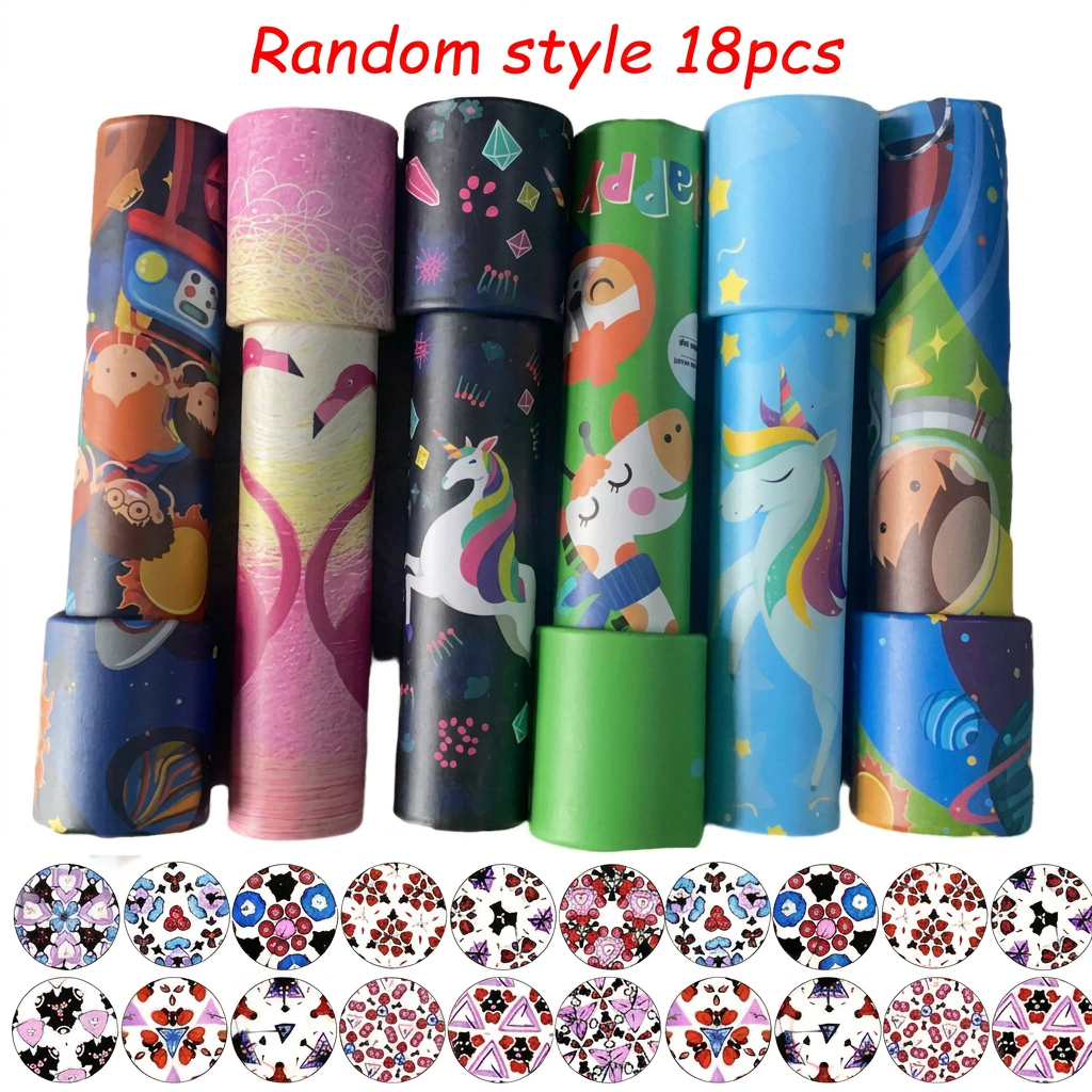 Vintage draai kaleidoscoop speelgoed 18 stuks