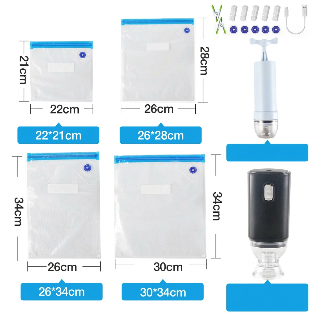 Herbruikbare vacuüm sealer zakken