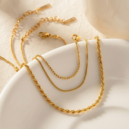 Gouden Trio Armbandenset