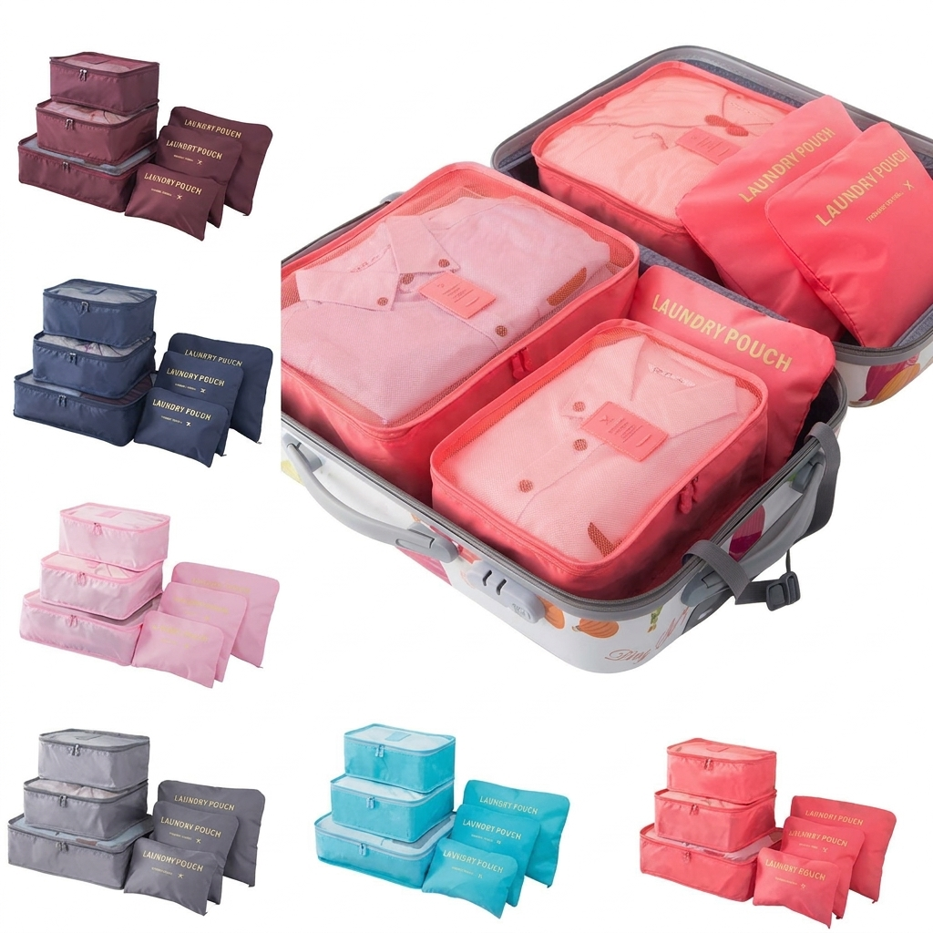 6-Delige Reisset Opbergkubussen