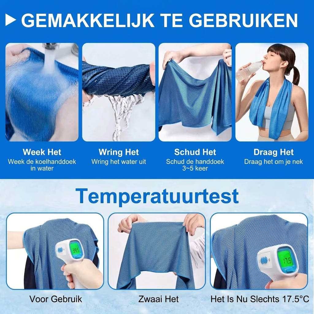 Set van 4 Verkoelende Handdoeken