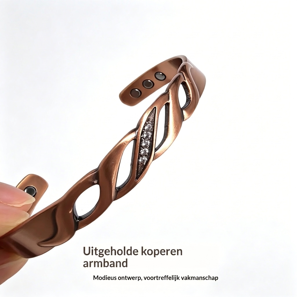 Infinity magnetische koperen armband