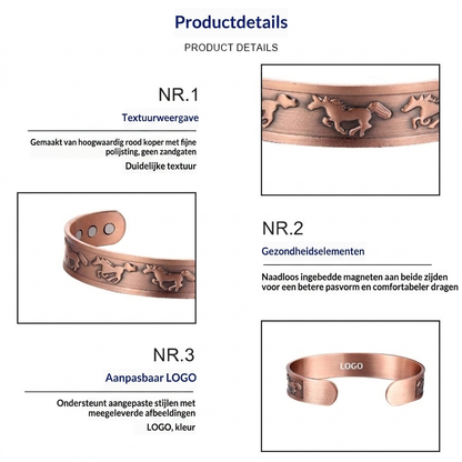 Comodos koperen magnetische sieraden