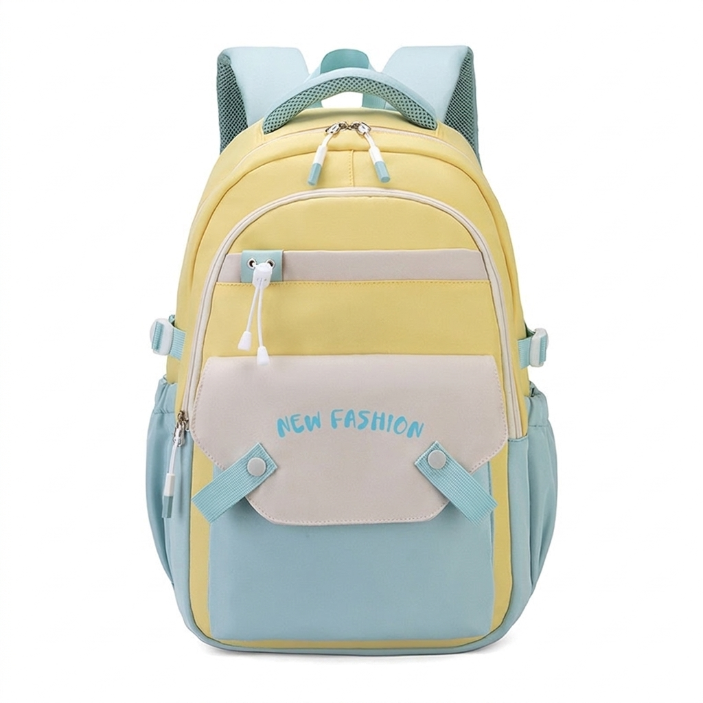 Kleurrijke Contrastkleur Schoolrugzak