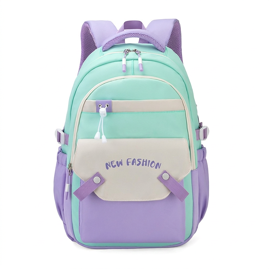Kleurrijke Contrastkleur Schoolrugzak