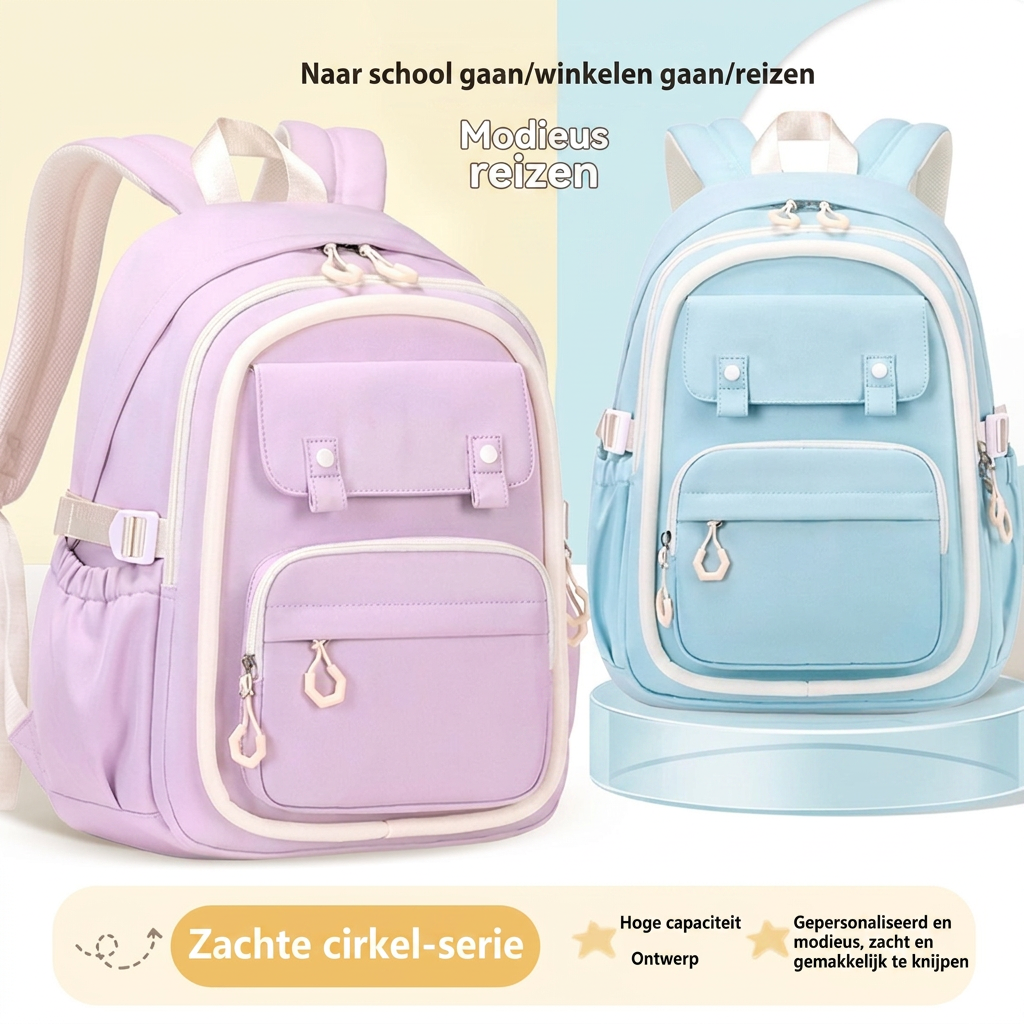 Meisjes schoolrugzak met meerdere vakken