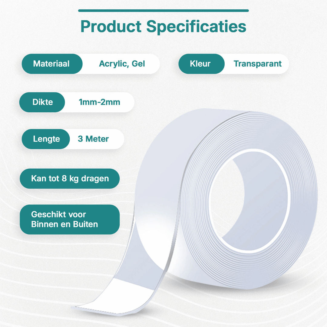 SuperGrip dubbelzijdige sterke kleefband
