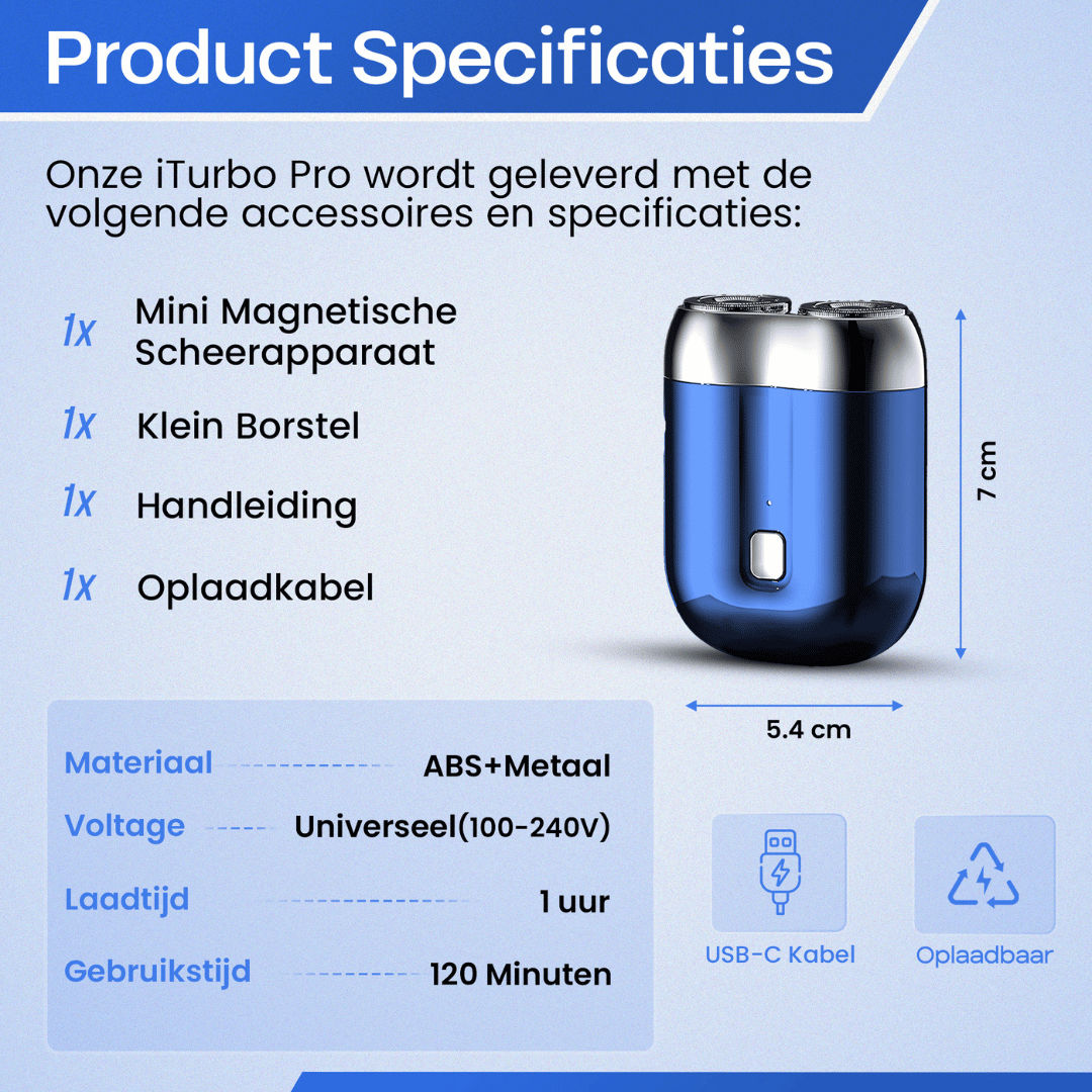 iTurbo Pro vervangende scheerkop