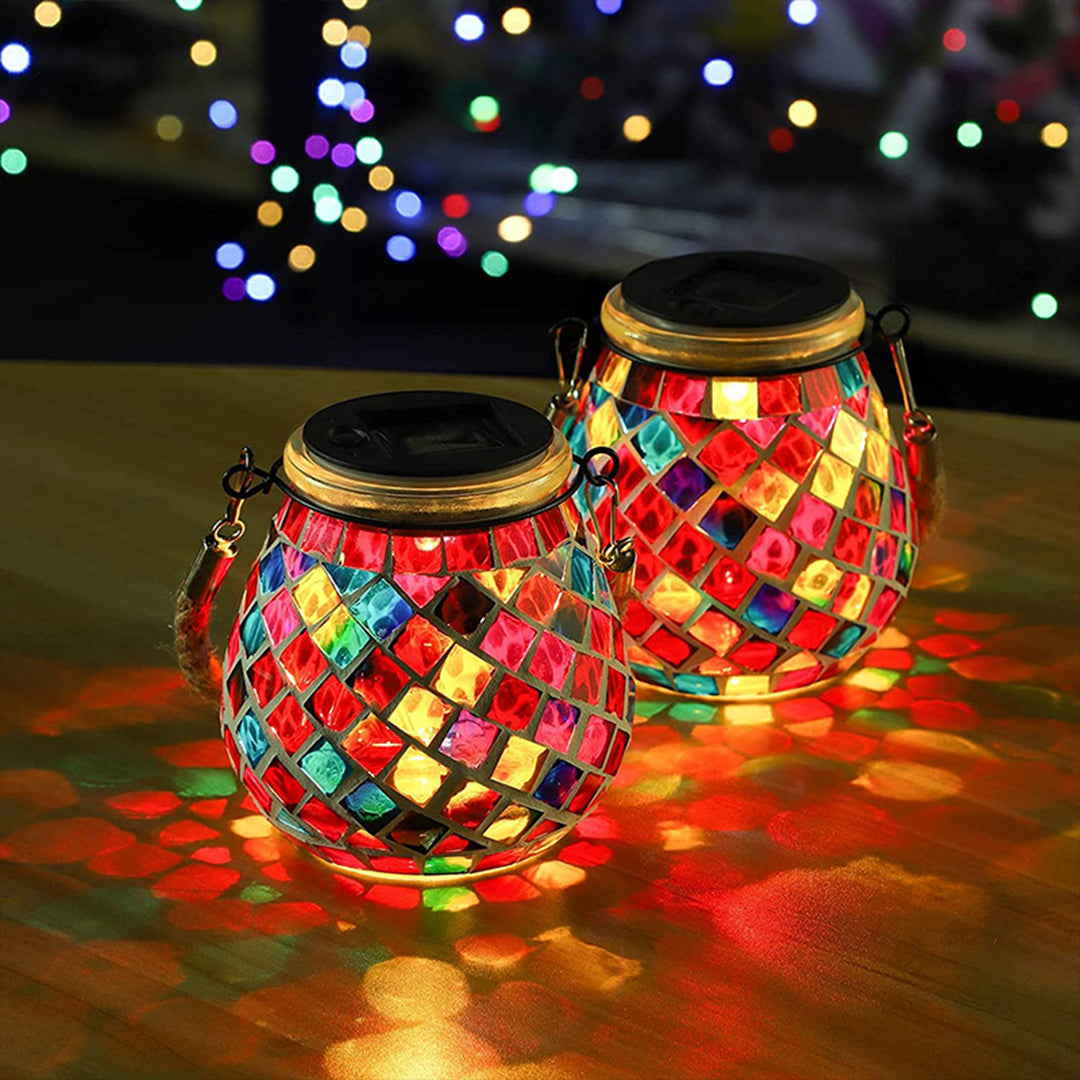 Lumio solar buitenlamp glas-in-lood