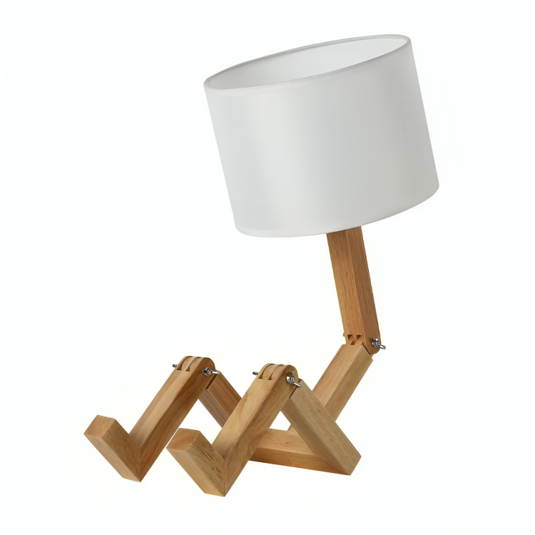 Scandinavische Tafellamp met Boekenplank