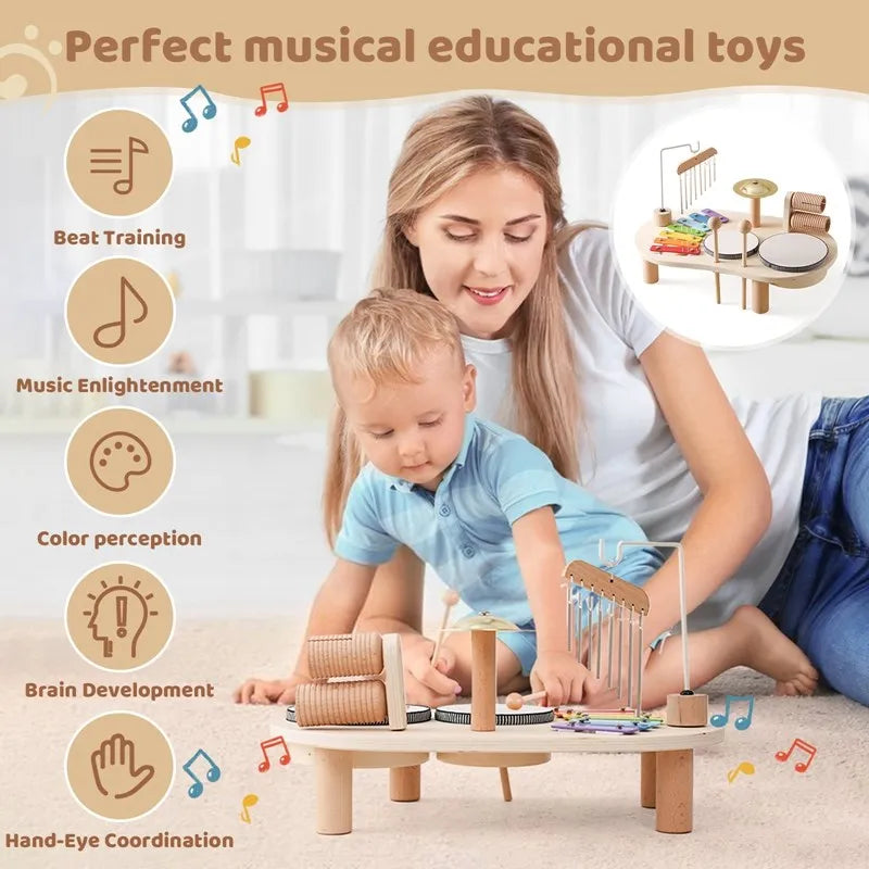 MelodyMaker houten speelgoed muziekstation