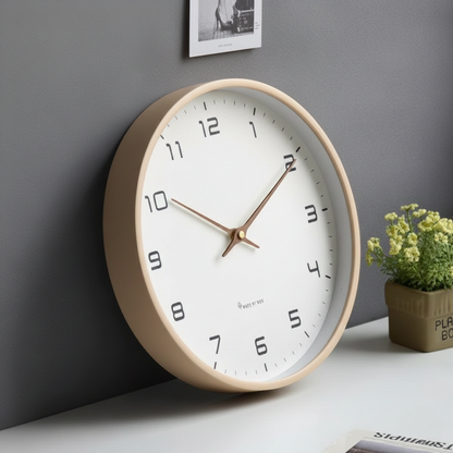 Scandinavische Stille Houten Wandklok