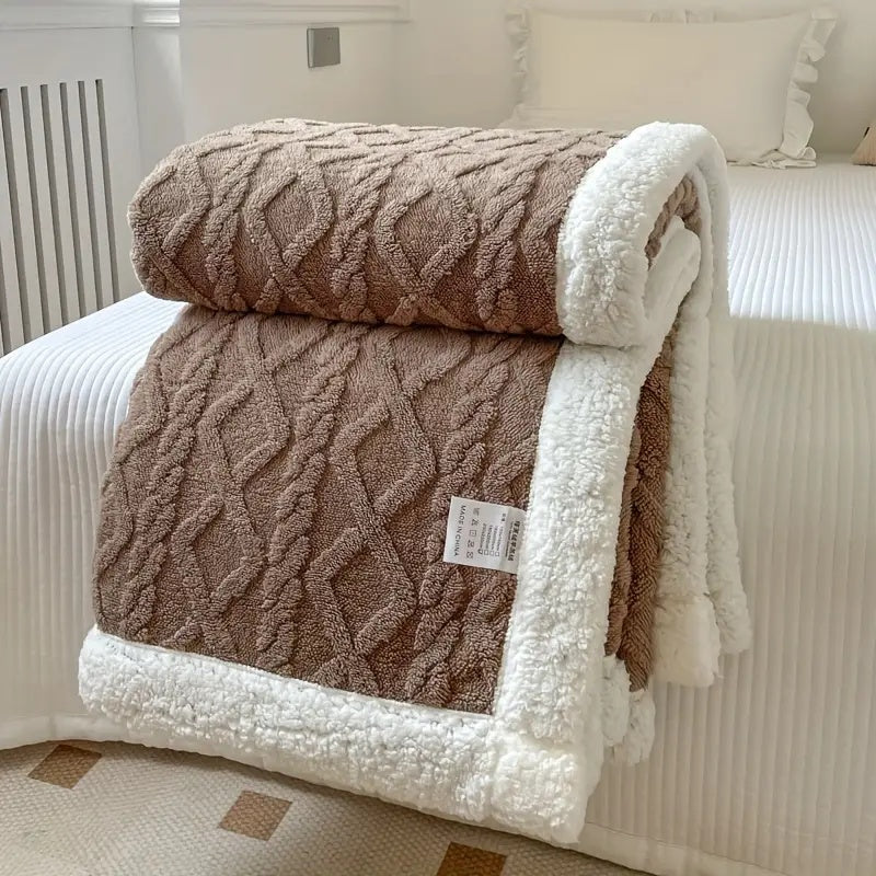 Sherpa fleece omkeerbare woondeken