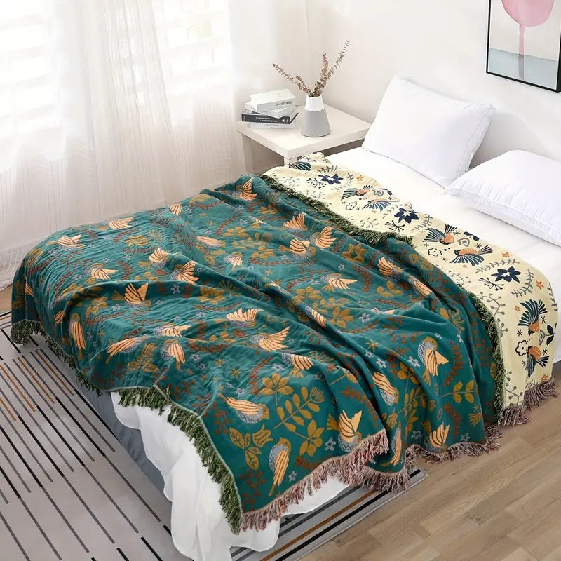 Scandinavische katoenen deken omkeerbaar plaid