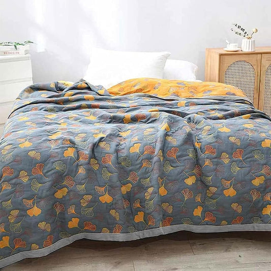 Ginkgo Leaf omkeerbare quilt deken