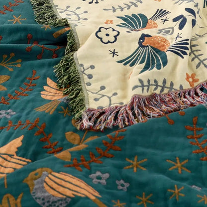 Scandinavische katoenen deken omkeerbaar plaid