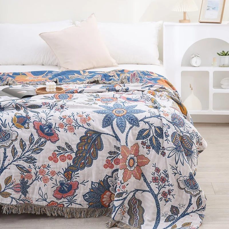 Katoenen Jacquard Omkeerbare Deken