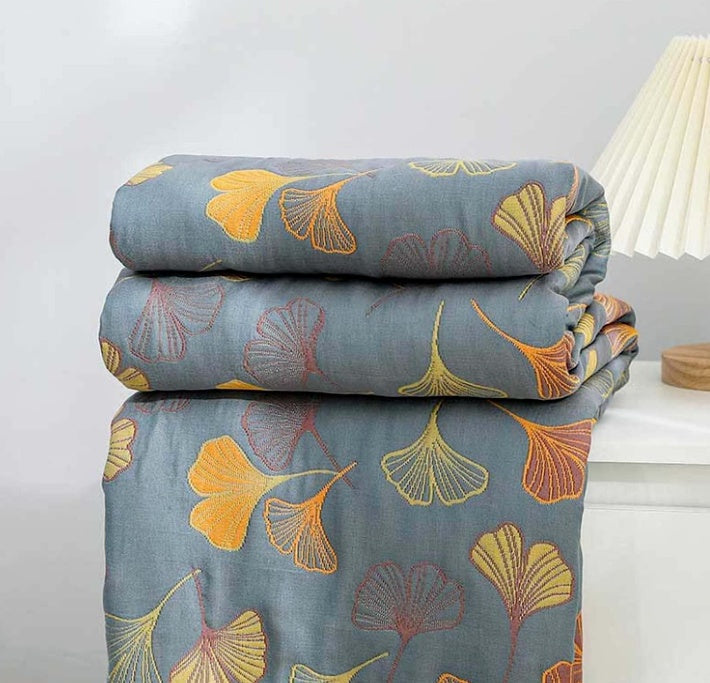 Ginkgo Leaf omkeerbare quilt deken